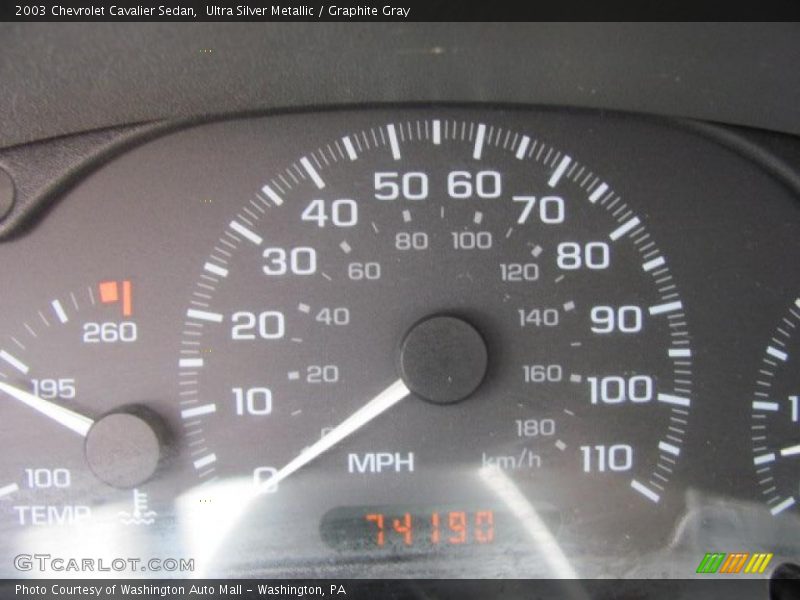 Ultra Silver Metallic / Graphite Gray 2003 Chevrolet Cavalier Sedan