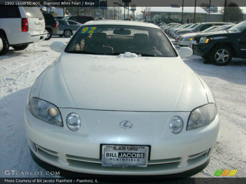 Diamond White Pearl / Beige 1992 Lexus SC 400
