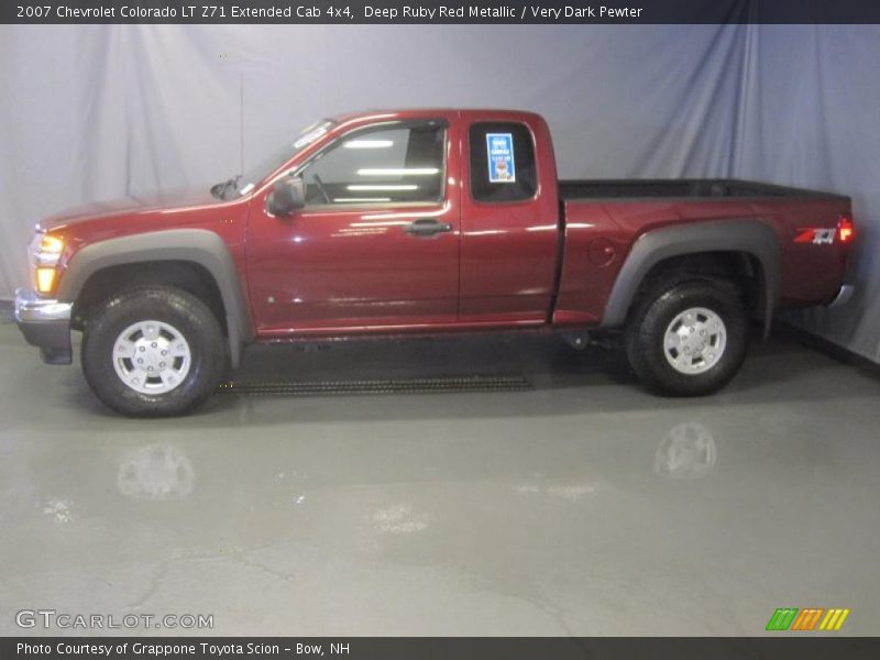 Deep Ruby Red Metallic / Very Dark Pewter 2007 Chevrolet Colorado LT Z71 Extended Cab 4x4