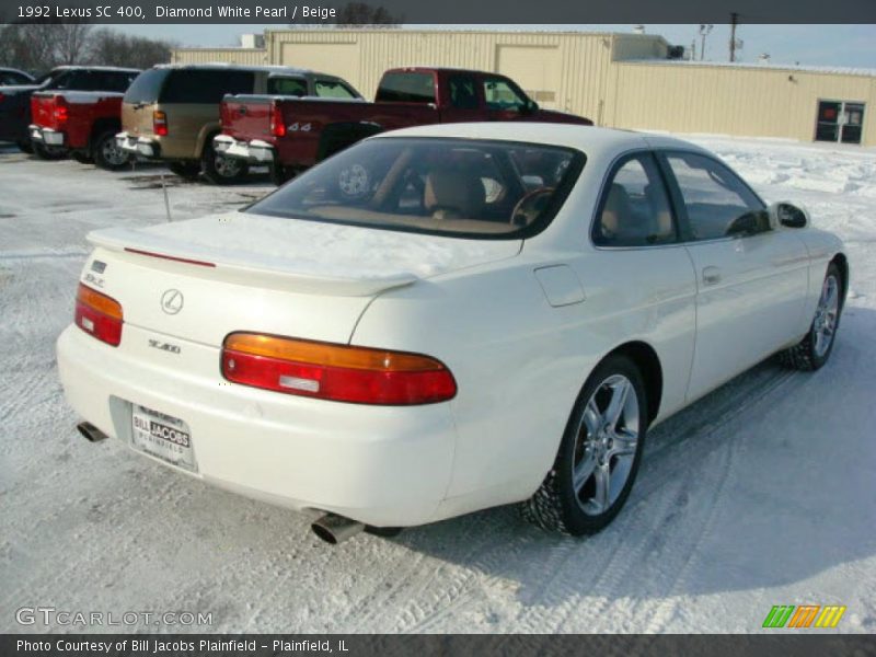 Diamond White Pearl / Beige 1992 Lexus SC 400