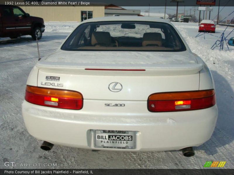 Diamond White Pearl / Beige 1992 Lexus SC 400