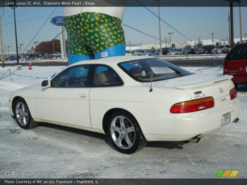 Diamond White Pearl / Beige 1992 Lexus SC 400