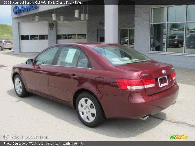 Dark Cherry Red / Beige 2008 Hyundai Sonata GLS V6