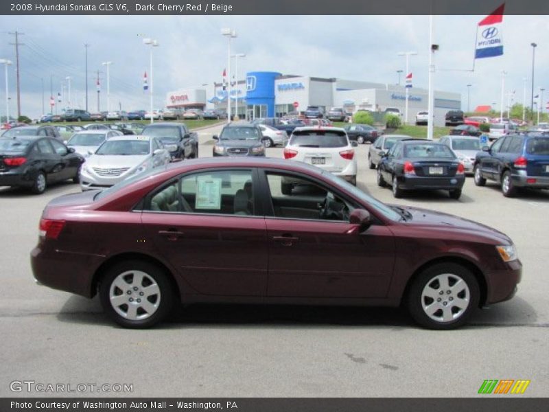 Dark Cherry Red / Beige 2008 Hyundai Sonata GLS V6