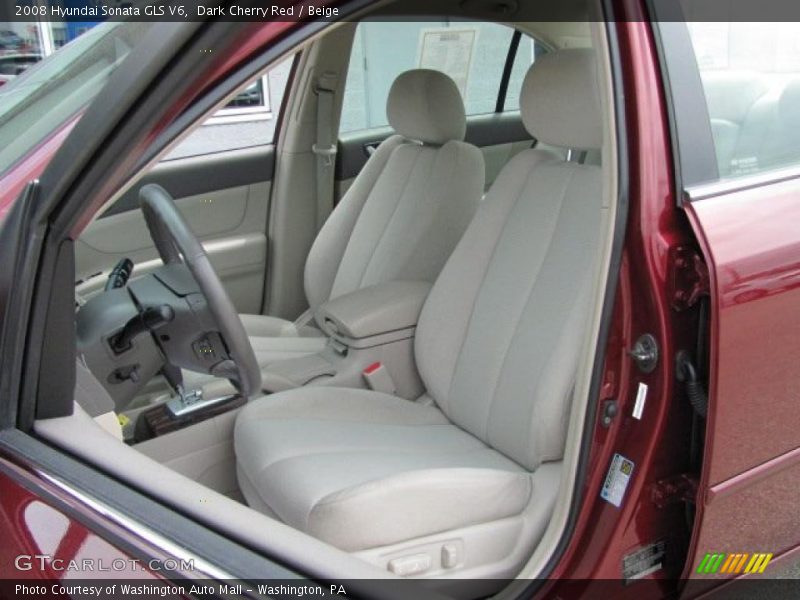 Dark Cherry Red / Beige 2008 Hyundai Sonata GLS V6