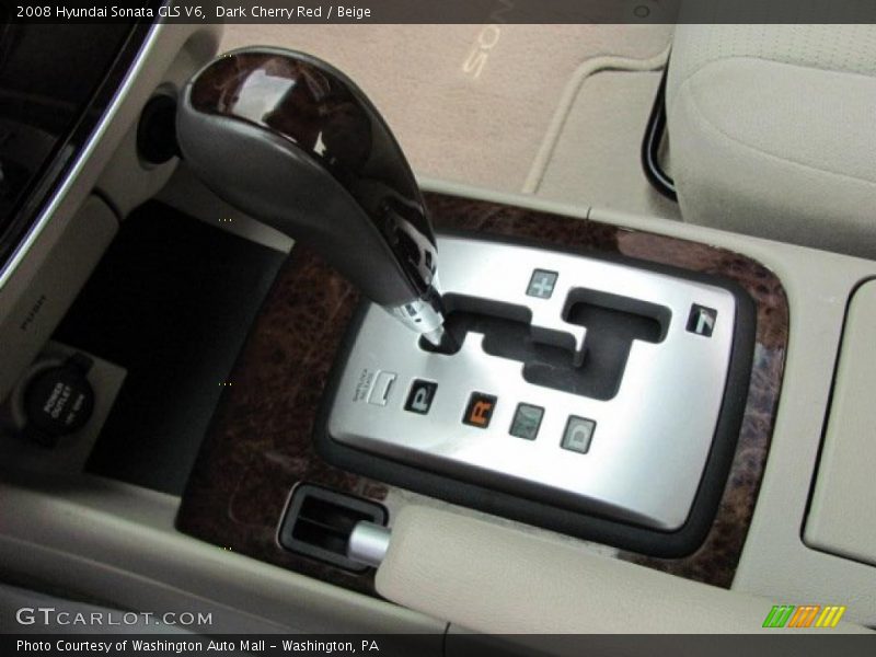 Dark Cherry Red / Beige 2008 Hyundai Sonata GLS V6