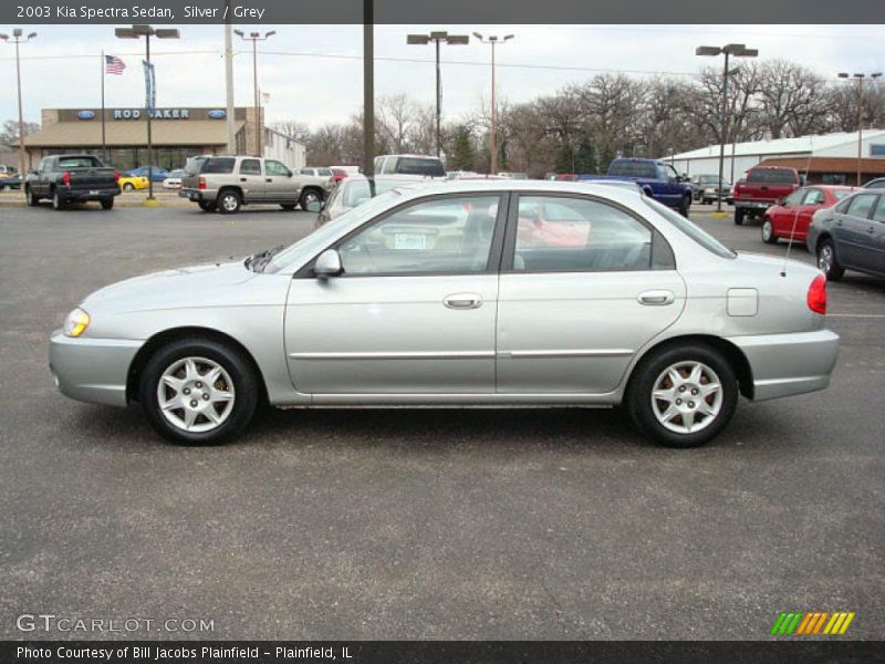 Silver / Grey 2003 Kia Spectra Sedan
