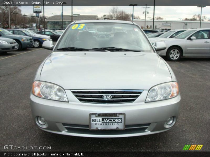 Silver / Grey 2003 Kia Spectra Sedan