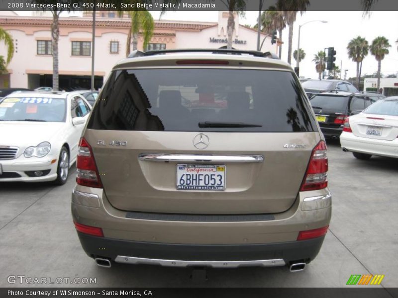 Sand Beige Metallic / Macadamia 2008 Mercedes-Benz GL 450 4Matic