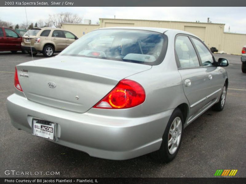 Silver / Grey 2003 Kia Spectra Sedan
