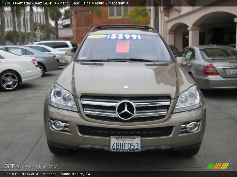 Sand Beige Metallic / Macadamia 2008 Mercedes-Benz GL 450 4Matic