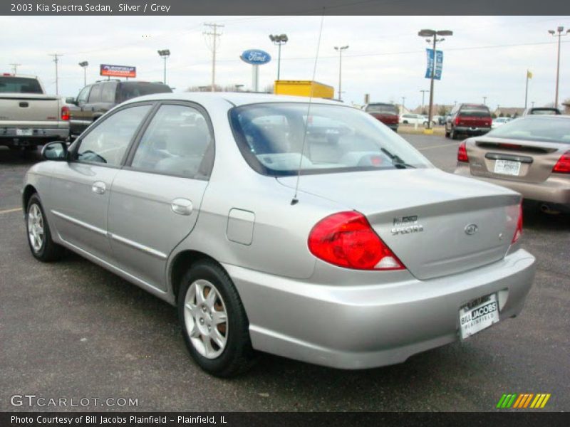 Silver / Grey 2003 Kia Spectra Sedan