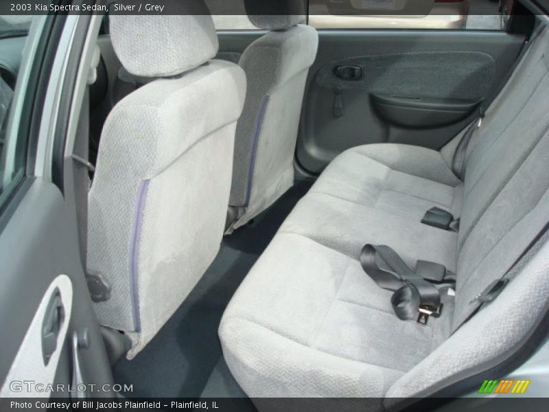 Silver / Grey 2003 Kia Spectra Sedan