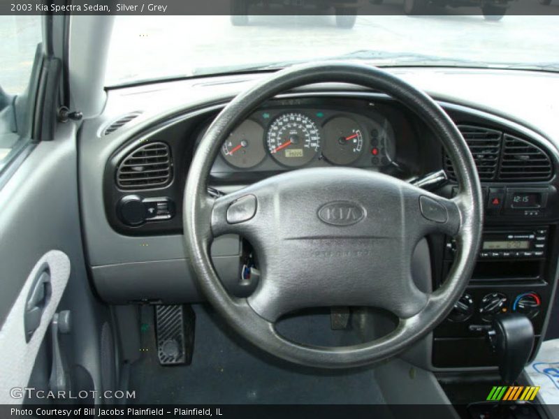 Silver / Grey 2003 Kia Spectra Sedan