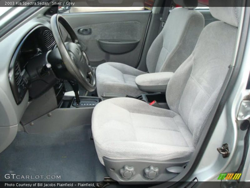 Silver / Grey 2003 Kia Spectra Sedan