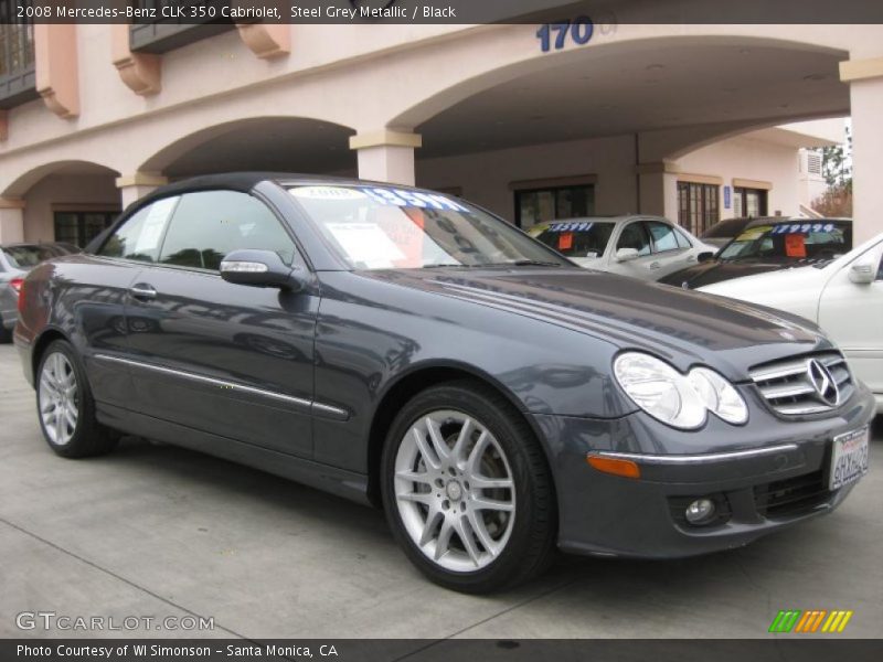 Steel Grey Metallic / Black 2008 Mercedes-Benz CLK 350 Cabriolet
