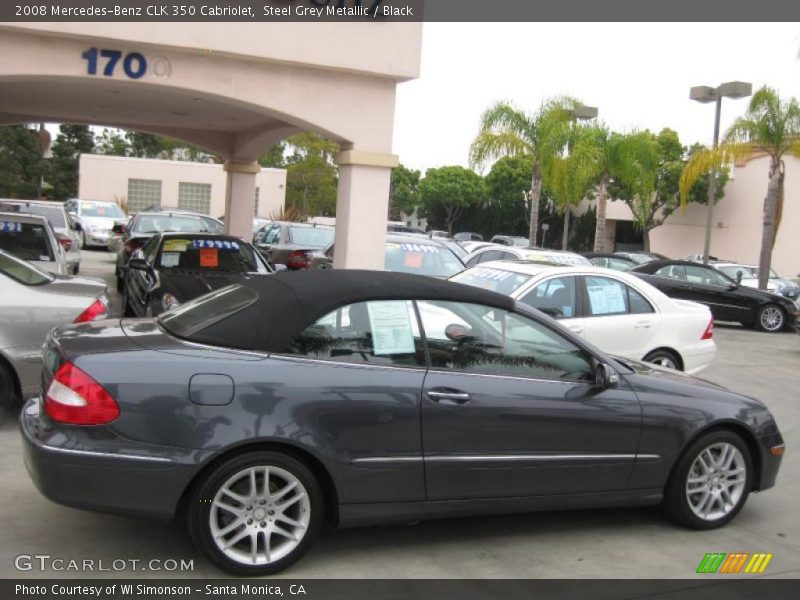 Steel Grey Metallic / Black 2008 Mercedes-Benz CLK 350 Cabriolet