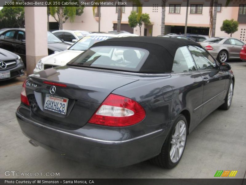 Steel Grey Metallic / Black 2008 Mercedes-Benz CLK 350 Cabriolet