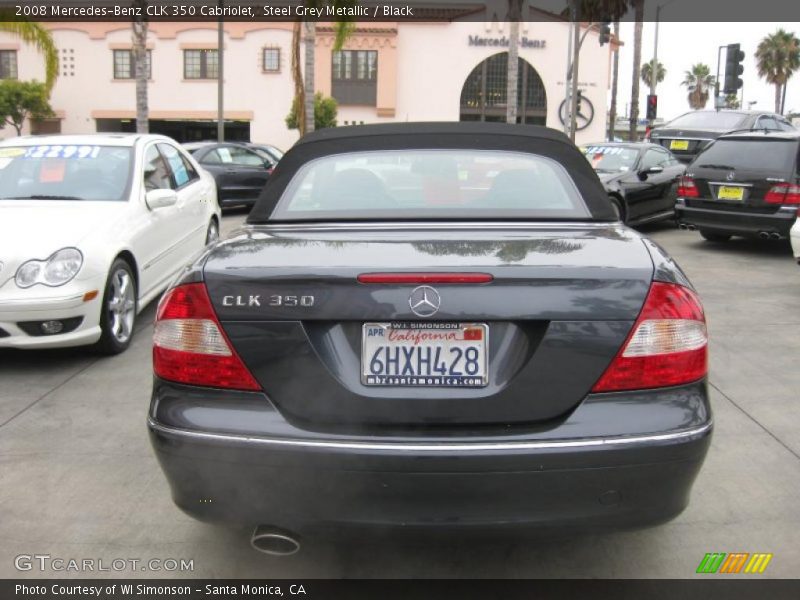 Steel Grey Metallic / Black 2008 Mercedes-Benz CLK 350 Cabriolet