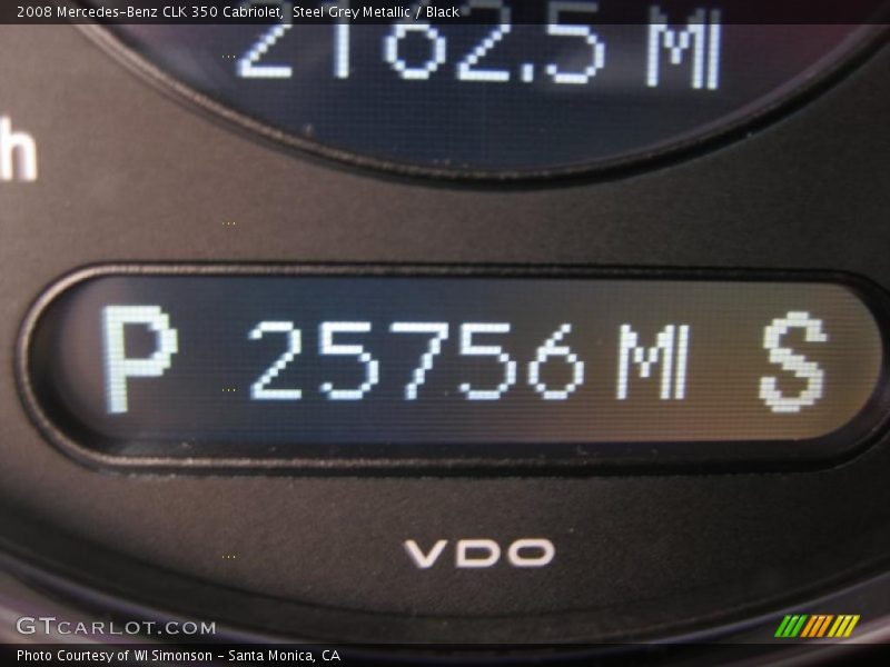Steel Grey Metallic / Black 2008 Mercedes-Benz CLK 350 Cabriolet
