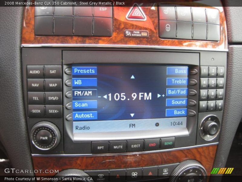 Steel Grey Metallic / Black 2008 Mercedes-Benz CLK 350 Cabriolet