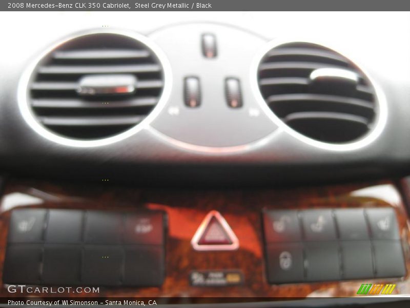 Steel Grey Metallic / Black 2008 Mercedes-Benz CLK 350 Cabriolet