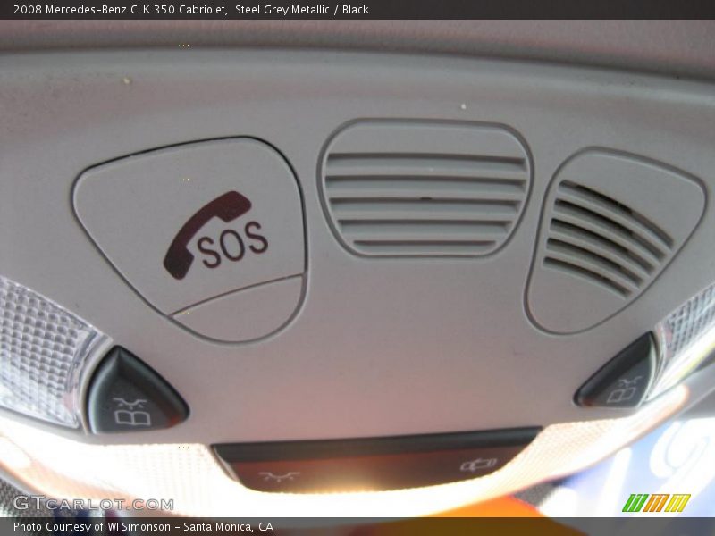 Steel Grey Metallic / Black 2008 Mercedes-Benz CLK 350 Cabriolet