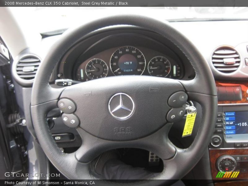 Steel Grey Metallic / Black 2008 Mercedes-Benz CLK 350 Cabriolet