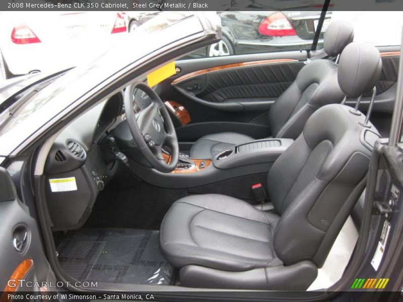 Steel Grey Metallic / Black 2008 Mercedes-Benz CLK 350 Cabriolet