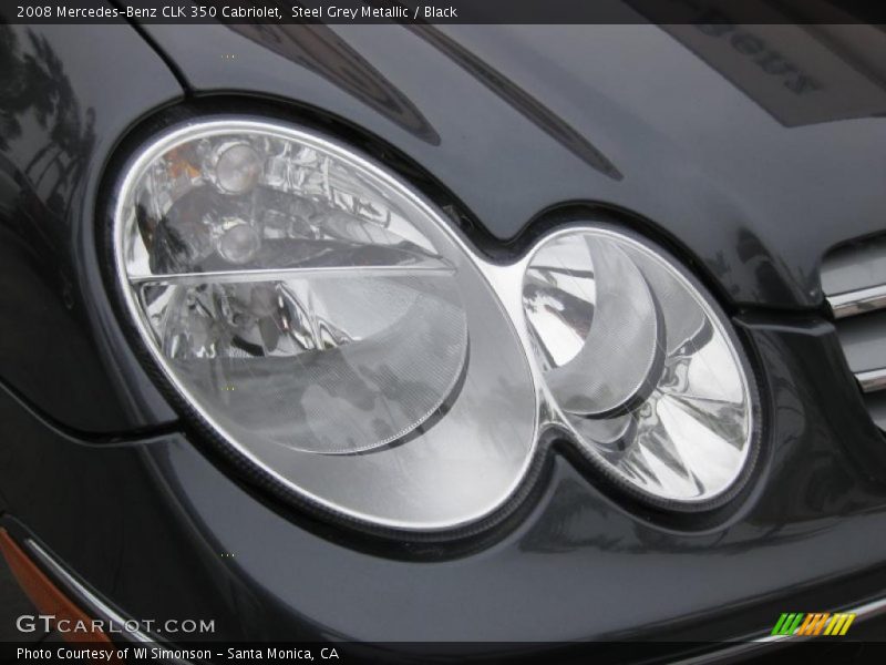 Steel Grey Metallic / Black 2008 Mercedes-Benz CLK 350 Cabriolet