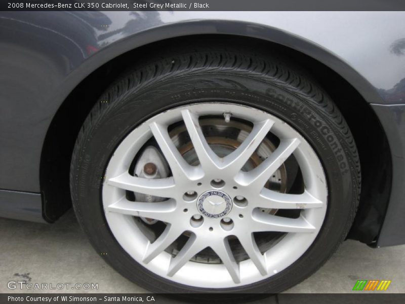 Steel Grey Metallic / Black 2008 Mercedes-Benz CLK 350 Cabriolet