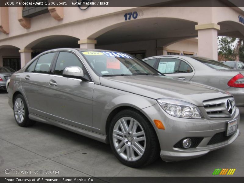 Pewter Metallic / Black 2008 Mercedes-Benz C 300 Sport
