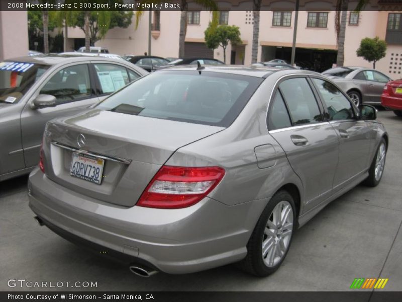 Pewter Metallic / Black 2008 Mercedes-Benz C 300 Sport