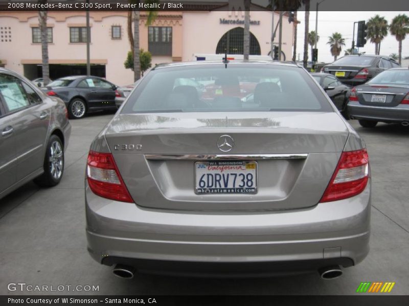 Pewter Metallic / Black 2008 Mercedes-Benz C 300 Sport