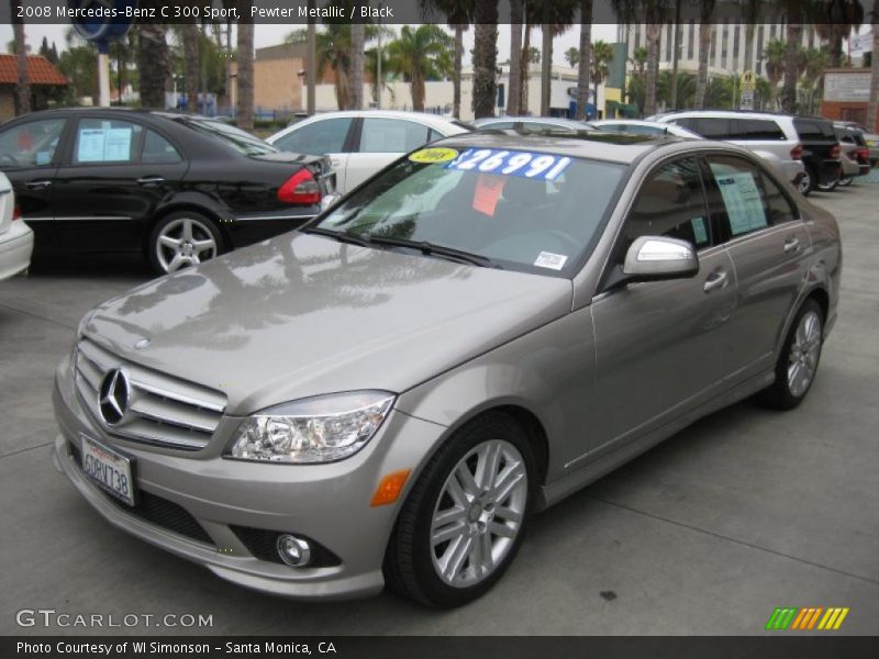 Pewter Metallic / Black 2008 Mercedes-Benz C 300 Sport