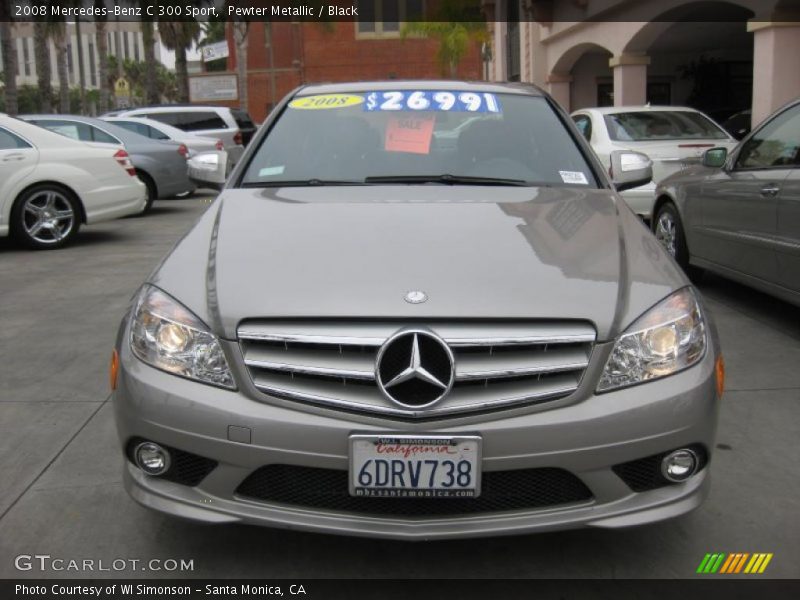Pewter Metallic / Black 2008 Mercedes-Benz C 300 Sport