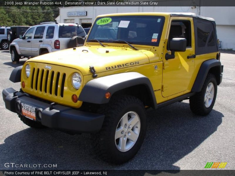 Detonator Yellow / Dark Slate Gray/Medium Slate Gray 2008 Jeep Wrangler Rubicon 4x4