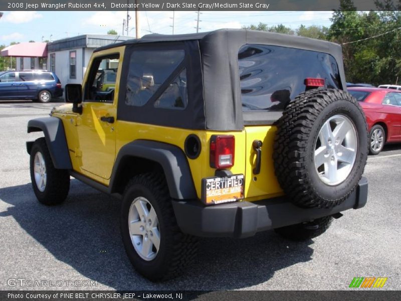 Detonator Yellow / Dark Slate Gray/Medium Slate Gray 2008 Jeep Wrangler Rubicon 4x4
