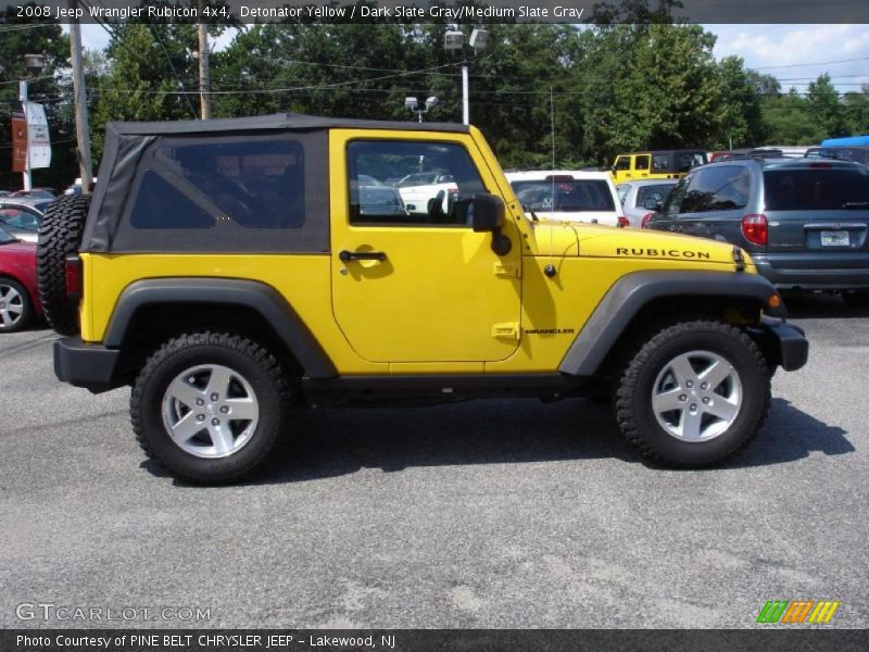Detonator Yellow / Dark Slate Gray/Medium Slate Gray 2008 Jeep Wrangler Rubicon 4x4