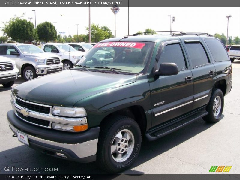 Forest Green Metallic / Tan/Neutral 2002 Chevrolet Tahoe LS 4x4