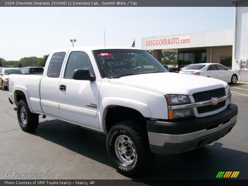 Summit White / Tan 2004 Chevrolet Silverado 2500HD LS Extended Cab