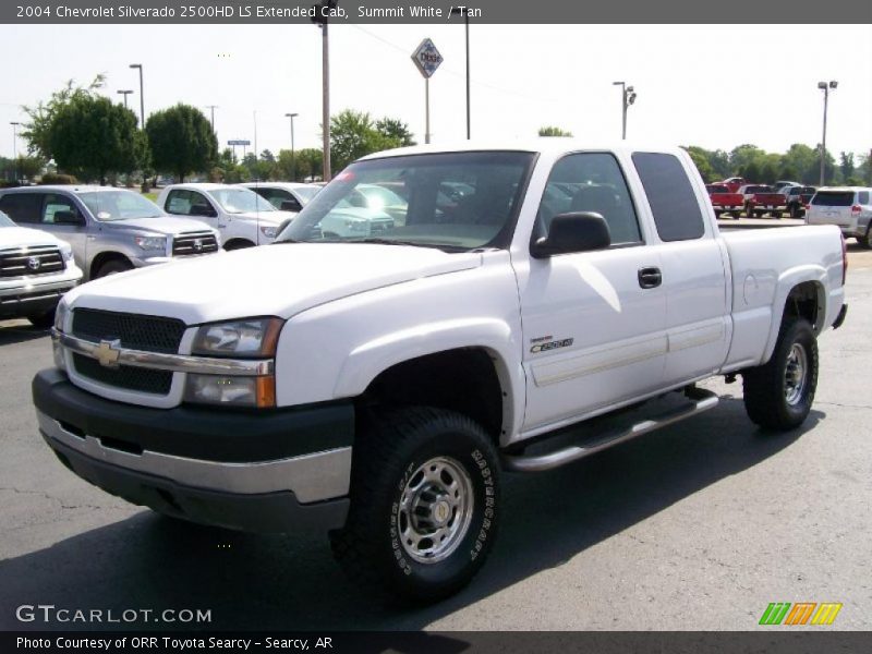 Summit White / Tan 2004 Chevrolet Silverado 2500HD LS Extended Cab