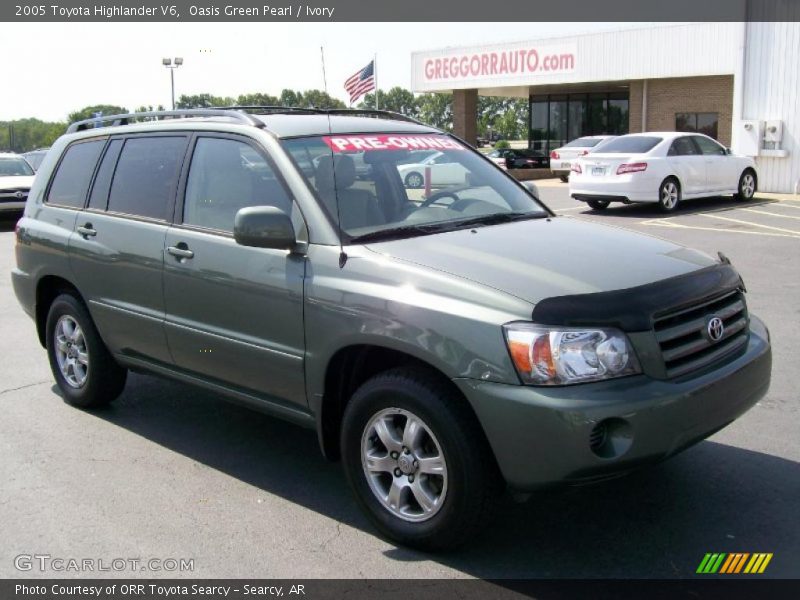 Oasis Green Pearl / Ivory 2005 Toyota Highlander V6