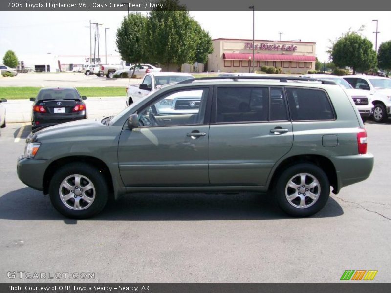Oasis Green Pearl / Ivory 2005 Toyota Highlander V6