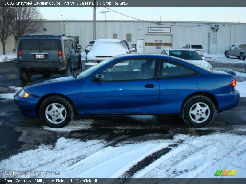 Arrival Blue Metallic / Graphite Gray 2003 Chevrolet Cavalier Coupe