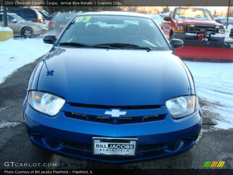 Arrival Blue Metallic / Graphite Gray 2003 Chevrolet Cavalier Coupe