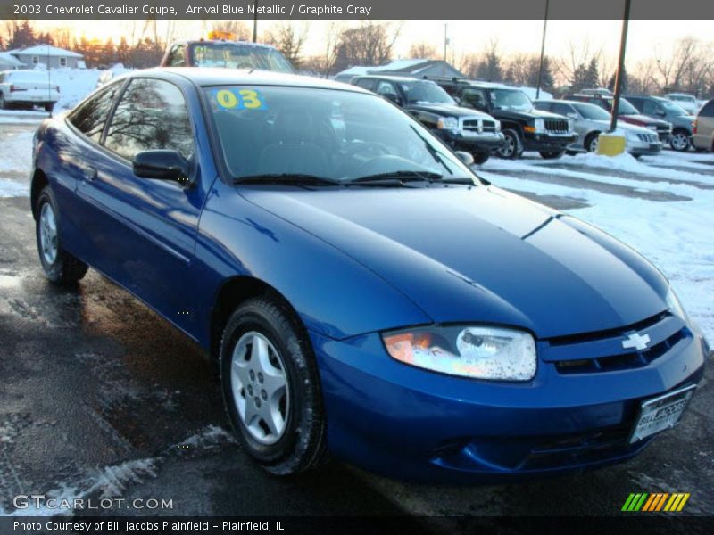 Arrival Blue Metallic / Graphite Gray 2003 Chevrolet Cavalier Coupe