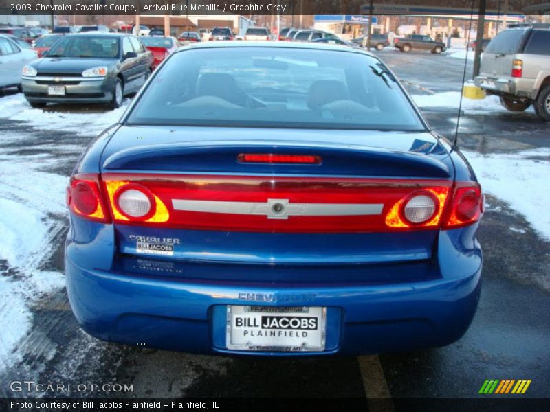 Arrival Blue Metallic / Graphite Gray 2003 Chevrolet Cavalier Coupe