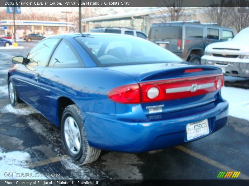 Arrival Blue Metallic / Graphite Gray 2003 Chevrolet Cavalier Coupe