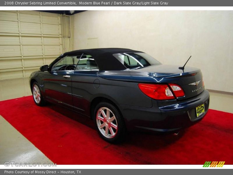Modern Blue Pearl / Dark Slate Gray/Light Slate Gray 2008 Chrysler Sebring Limited Convertible